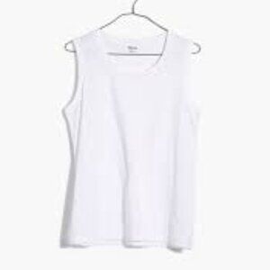 White Madewell Cotton Crewneck Tank
